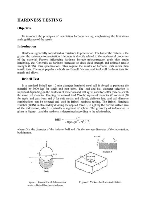 hardness test conclusion|can hardness testing be done.